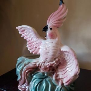 VTG Maddux 1950s double cockato bird 🪴 planter mid century boho home decor pink